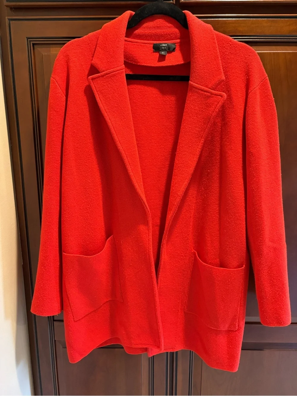 J. Crew 365 Red Open-Front “Sophie”Sweater Jacket Cardigan - XL